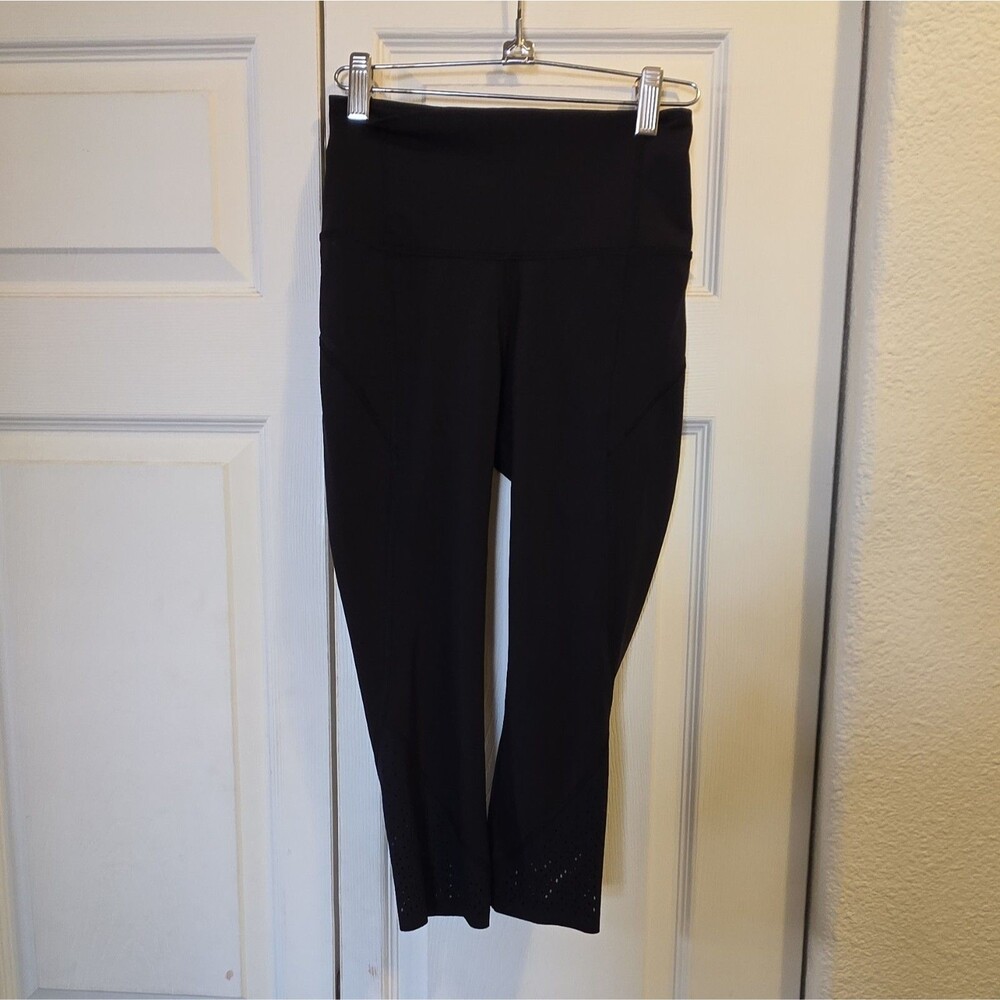 Lululemon athletica Women’s Black Ankle Leggings Stretch Elastic Waist 4